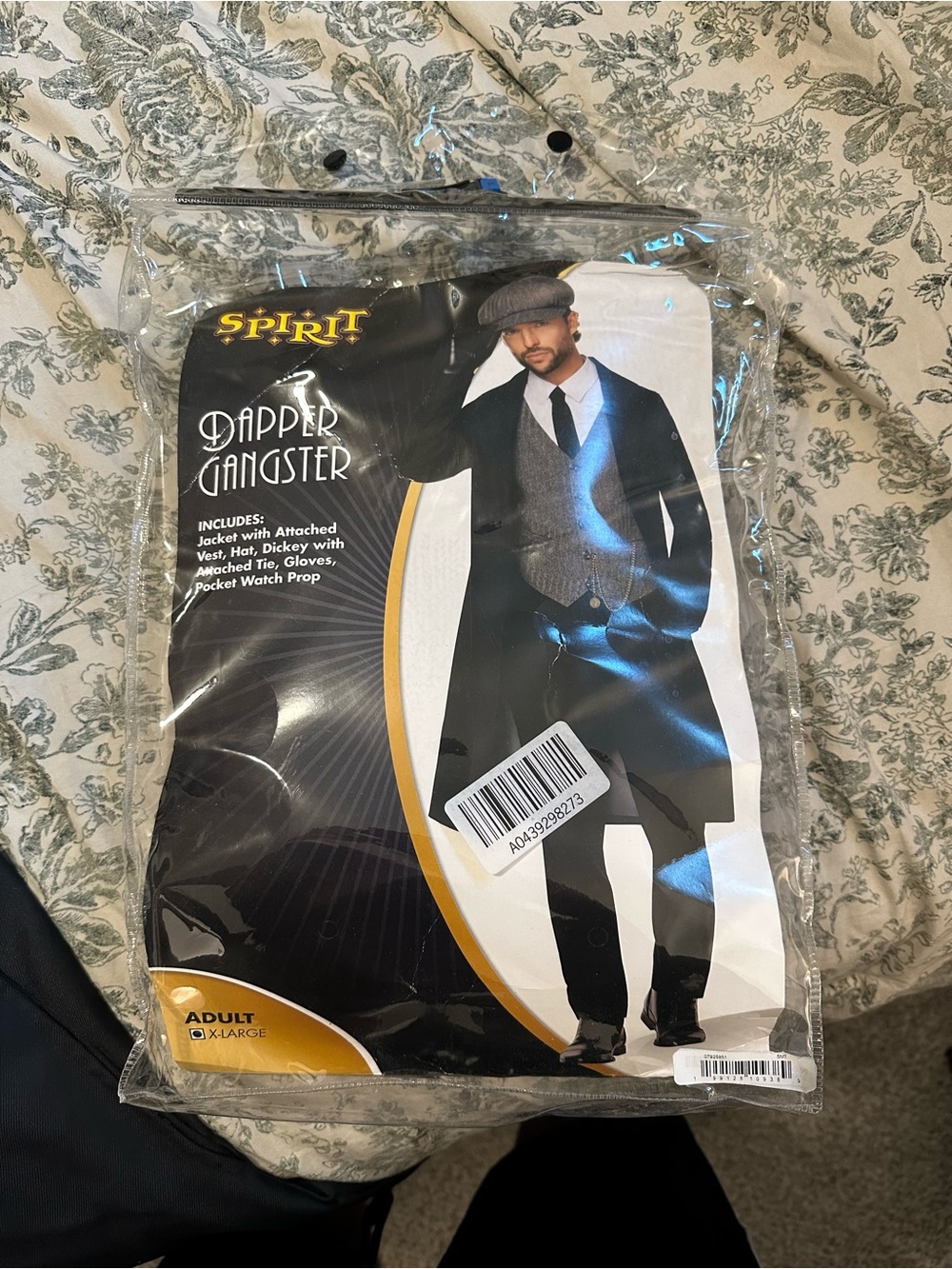 Spirit Halloween Dapper Gangster Men’s Costume XL + Smoking Pipe Accessory